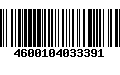 Código de Barras 4600104033391