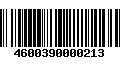 Código de Barras 4600390000213