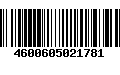 Código de Barras 4600605021781