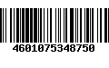 Código de Barras 4601075348750