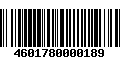 Código de Barras 4601780000189