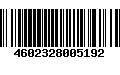 Código de Barras 4602328005192