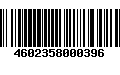 Código de Barras 4602358000396