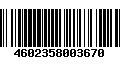 Código de Barras 4602358003670