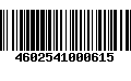 Código de Barras 4602541000615