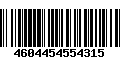 Código de Barras 4604454554315