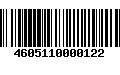 Código de Barras 4605110000122