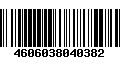 Código de Barras 4606038040382