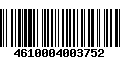 Código de Barras 4610004003752