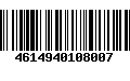 Código de Barras 4614940108007