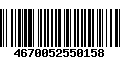 Código de Barras 4670052550158