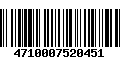 Código de Barras 4710007520451