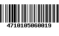 Código de Barras 4710105060019