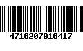 Código de Barras 4710207010417