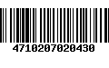 Código de Barras 4710207020430