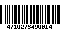 Código de Barras 4710273490014