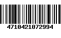 Código de Barras 4710421072994