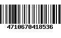 Código de Barras 4710670418536