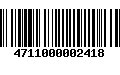 Código de Barras 4711000002418