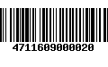 Código de Barras 4711609000020