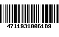 Código de Barras 4711931006189