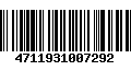 Código de Barras 4711931007292