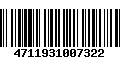 Código de Barras 4711931007322