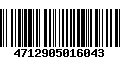 Código de Barras 4712905016043