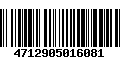 Código de Barras 4712905016081