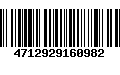 Código de Barras 4712929160982