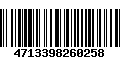 Código de Barras 4713398260258