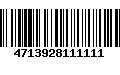 Código de Barras 4713928111111