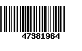 Código de Barras 47381964