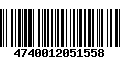 Código de Barras 4740012051558