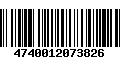 Código de Barras 4740012073826