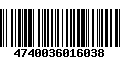 Código de Barras 4740036016038