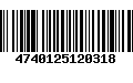 Código de Barras 4740125120318