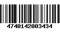 Código de Barras 4740142003434