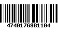 Código de Barras 4740176981104