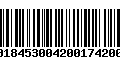 Código de Barras 474018453004200174200814