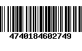 Código de Barras 4740184602749