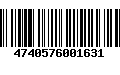 Código de Barras 4740576001631