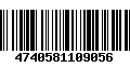 Código de Barras 4740581109056