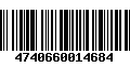 Código de Barras 4740660014684