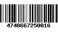 Código de Barras 4740667250016