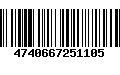 Código de Barras 4740667251105