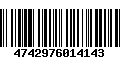 Código de Barras 4742976014143