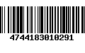 Código de Barras 4744183010291