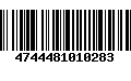 Código de Barras 4744481010283