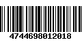 Código de Barras 4744698012018